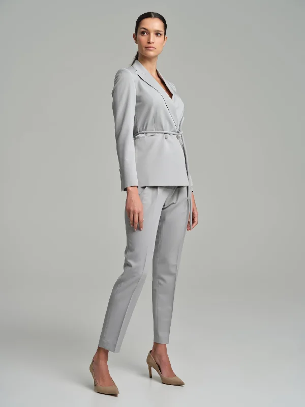 Double-breasted blazer with matching cord belt Women's Radiation Jacket
