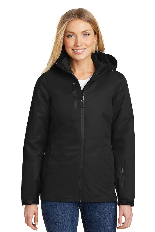 Port Authority Ladies Vortex Waterproof 3-in-1 Jacket. L332 Denim Fabric Leather Fabric Suede Fabric