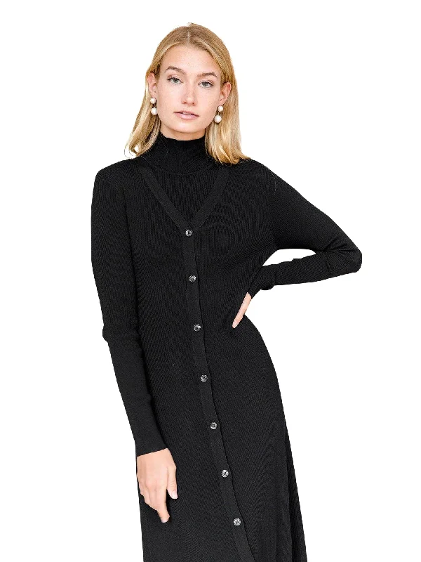 Apparalel Ribbed Cardigan Dress