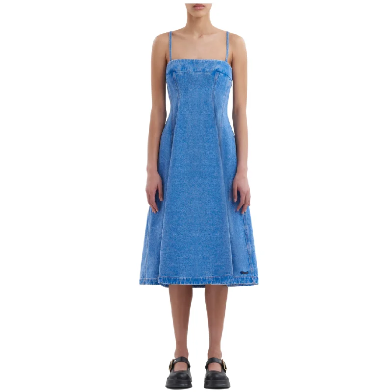 Midi Baloon Denim Dress