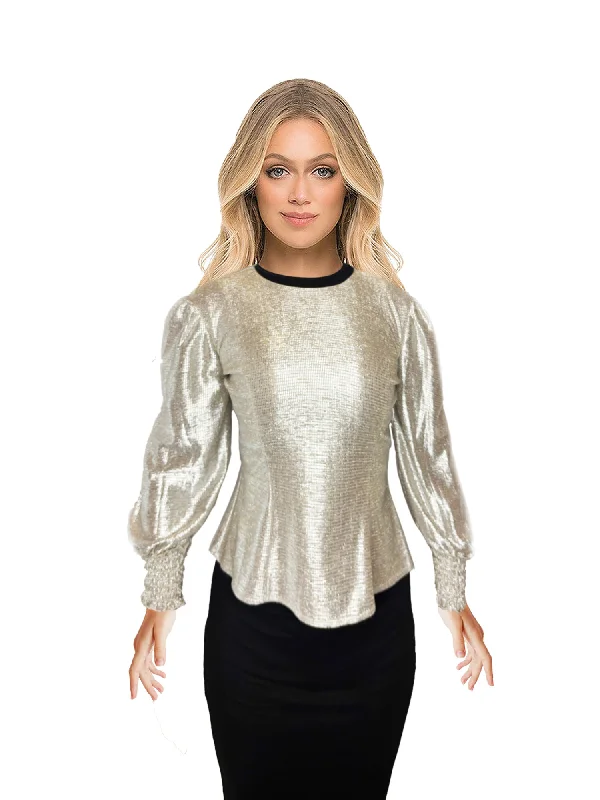 Bianco Nero Gold Blouse Top