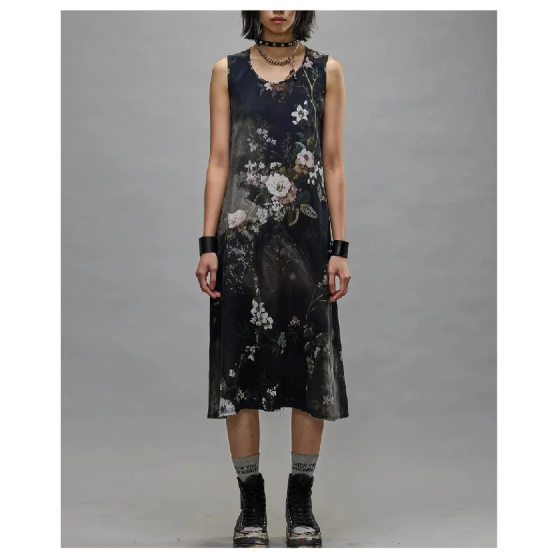 Bleached Floral Midi Dress