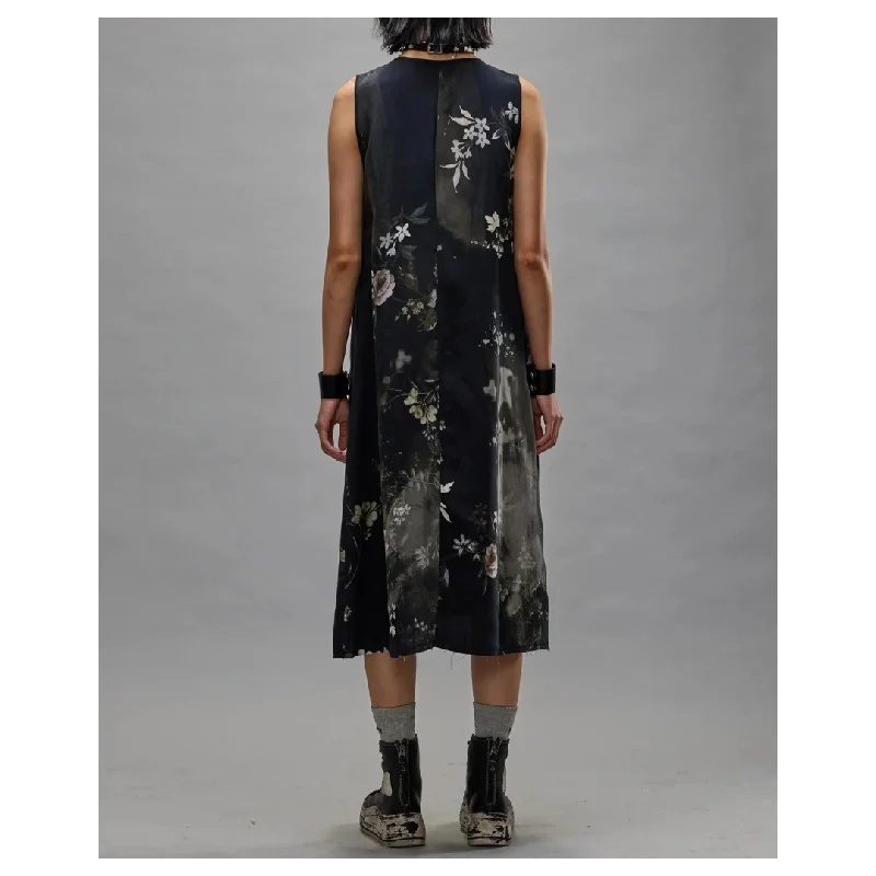 Bleached Floral Midi Dress