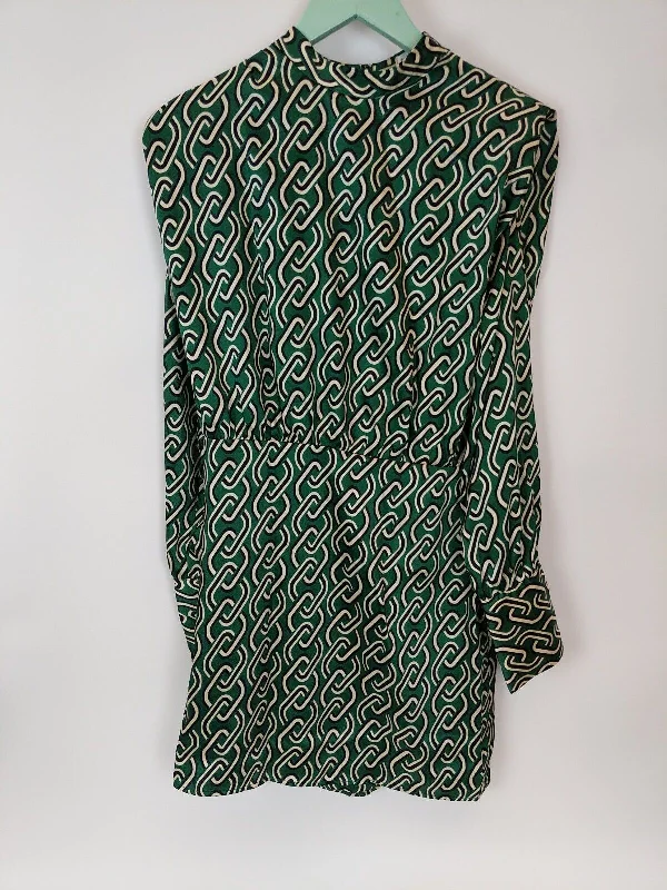 MNG Green Chain Dress. UK Medium (UK 10)