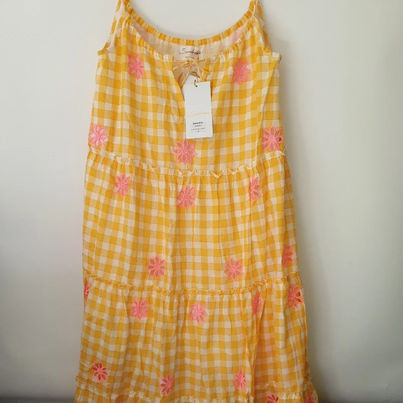 Sundress Maureen Yellow Gingham & Pink One Size