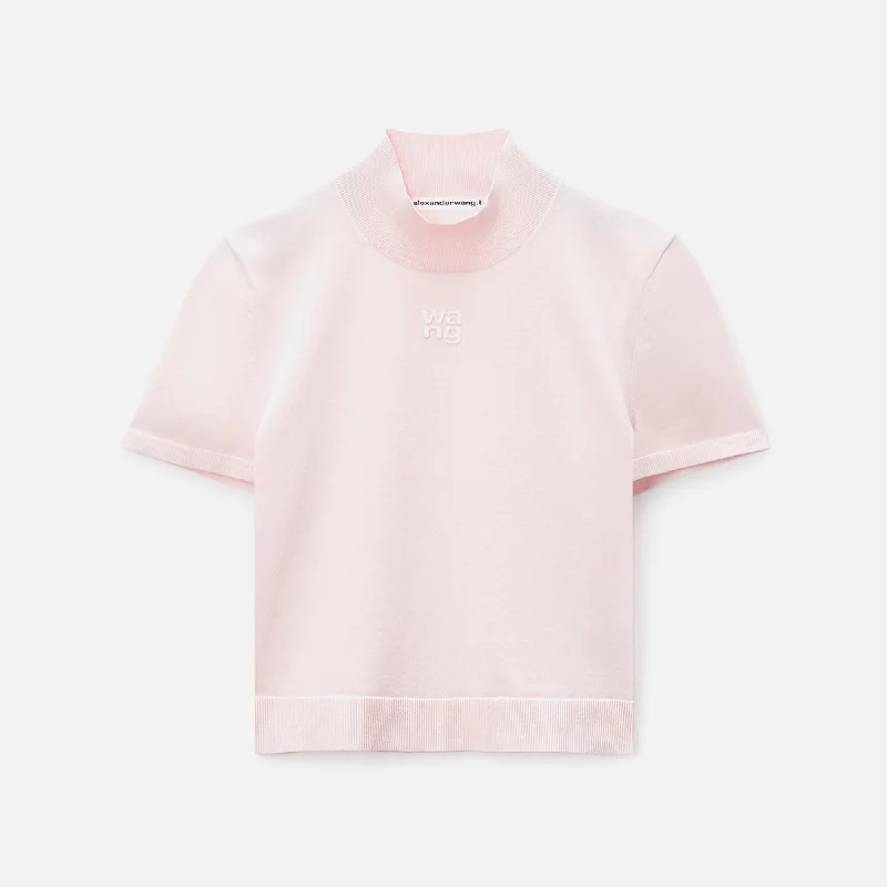 T by Alexander Wang Mock Neck Tee - Pink