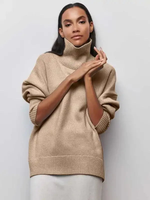 New loose half turtleneck autumn and winter sweater