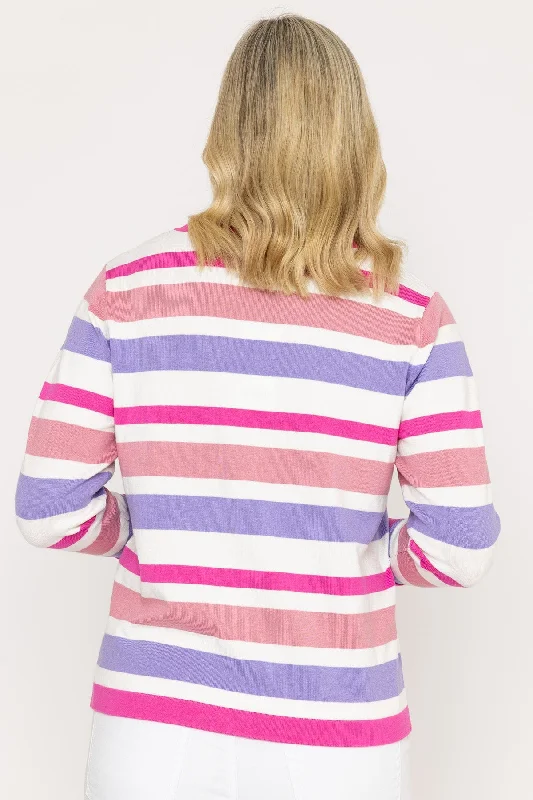 Stripe Knit Sweater in Pink