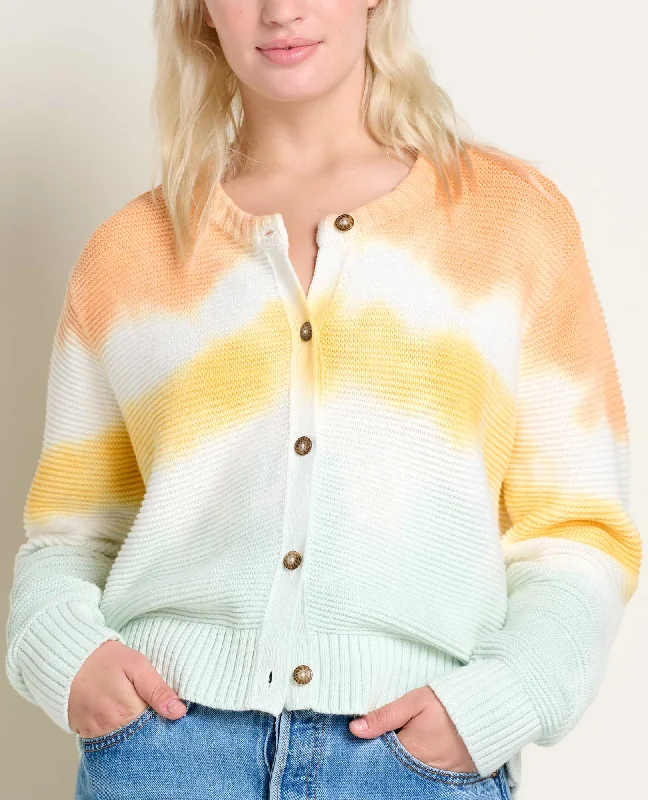 Women's Bianca Crew Cardigan - Poppy Tie Dye