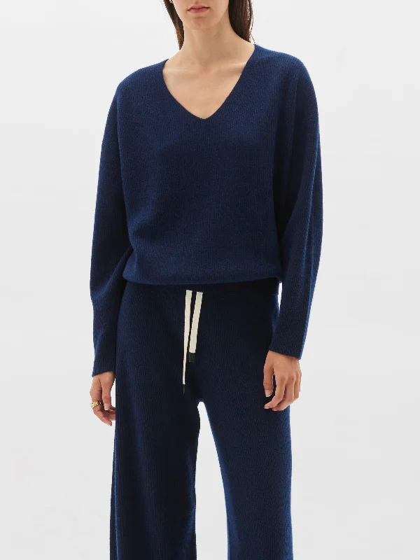 v neck cashmere weekend knit