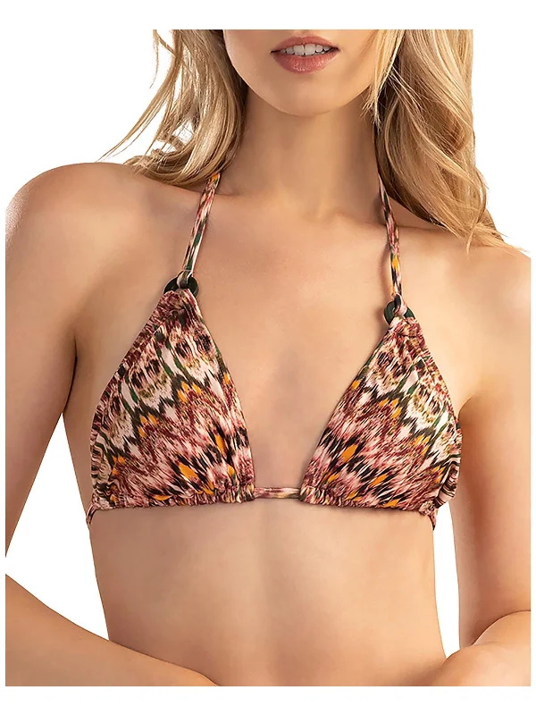 Womens Printed Polyester Bikini Swim top