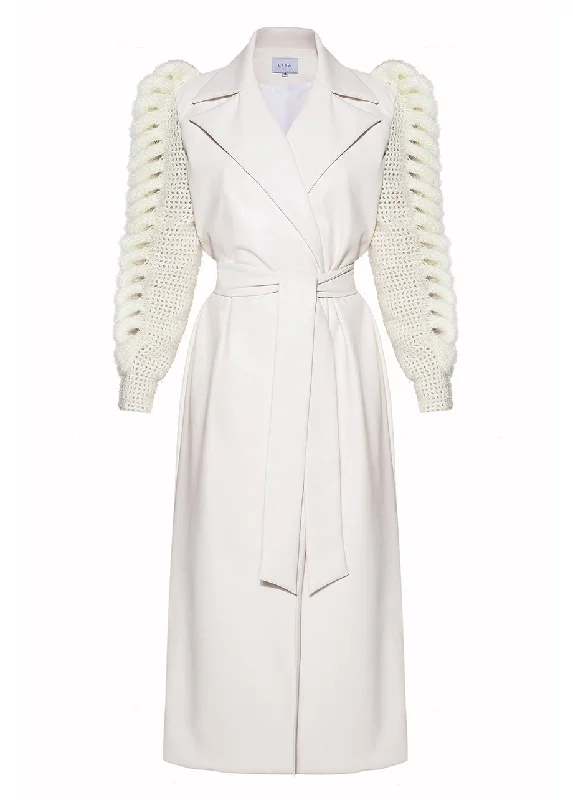 IVORY STATEMENT SLEEVES TRENCH