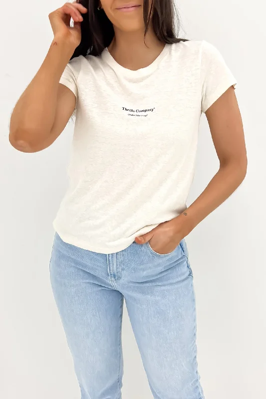 Above So Below Hemp Everyday Tee Heritage White