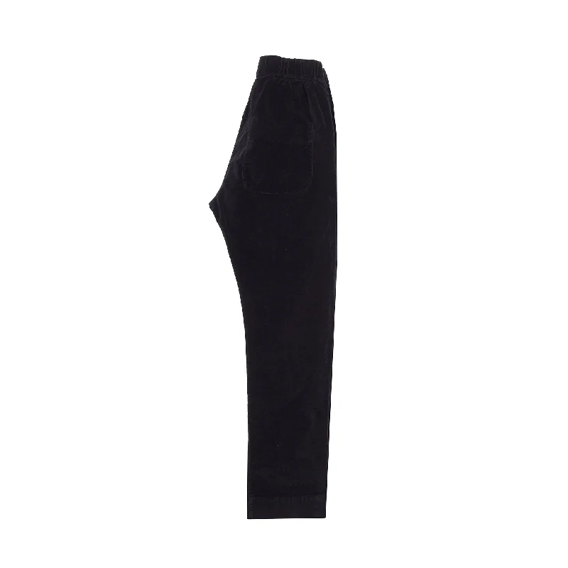 Album Di Famiglia Velvet Slim Trousers in Black