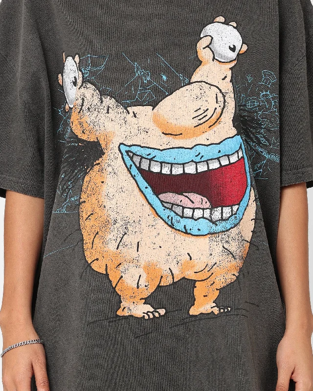 American Thrift X Aaahh!!! Real Monsters Krum Heavyweight Vintage T-Shirt Black Wash