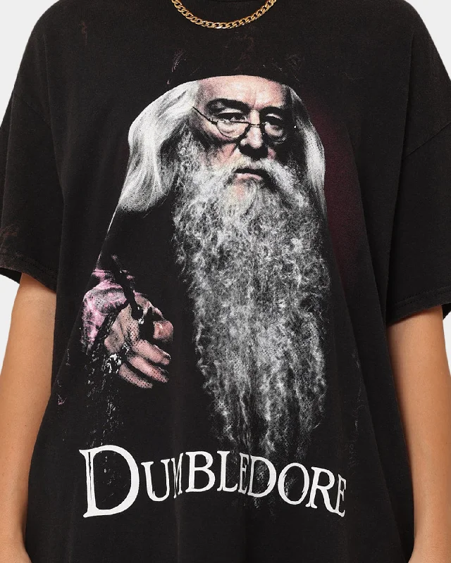 American Thrift X Harry Potter Dumbledore Vintage T-Shirt Black Wash