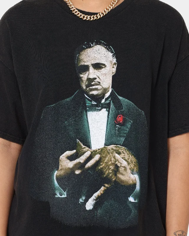 American Thrift X The Godfather The Godfather Cat Vintage T-Shirt Black Wash