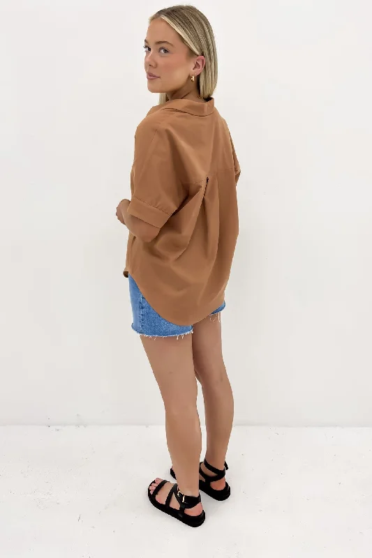 Aria Classic Shirt Tan