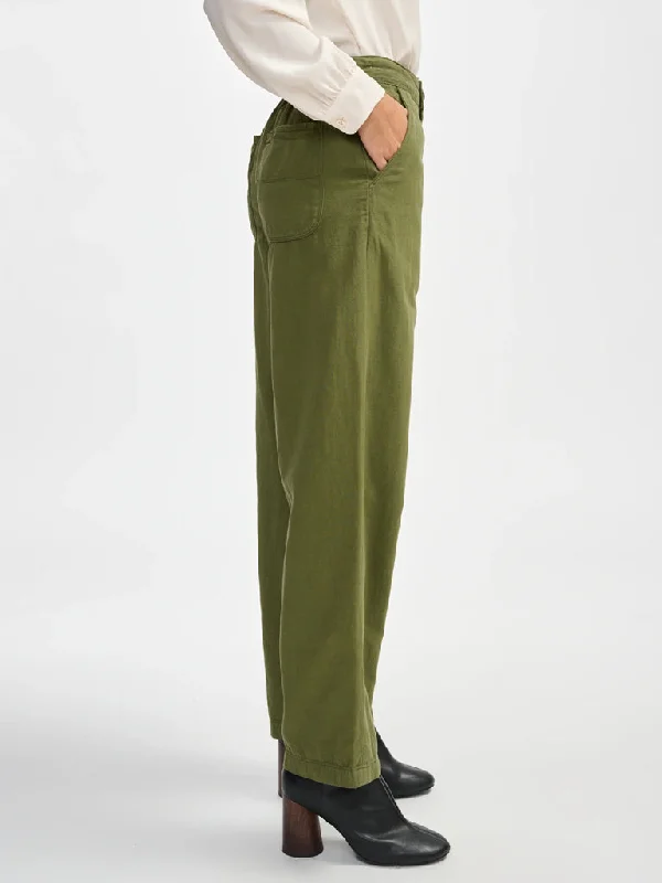 Bellerose Pasop Twill Trousers in Army