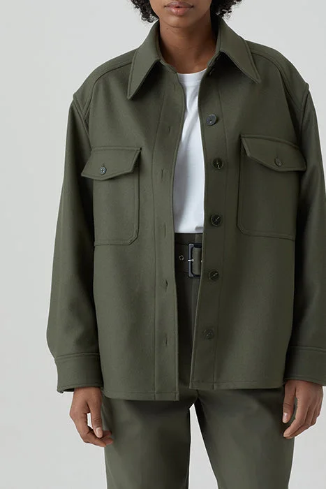 Closed Shirt Jacket Pine Green