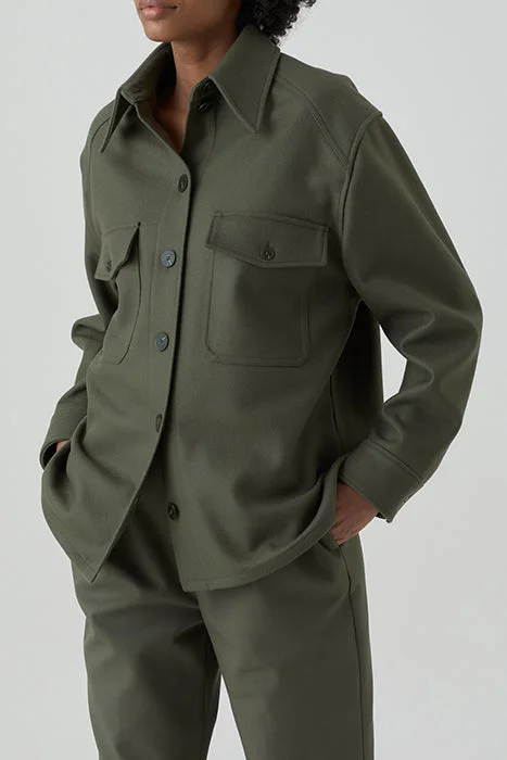 Closed Shirt Jacket Pine Green