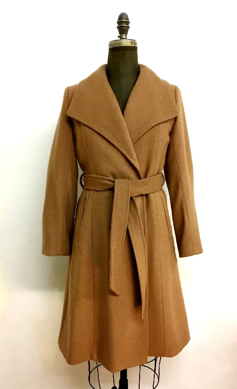 Daniela Wrap Coat Zipper Pocket - 50% Cashmere & Wool Blend