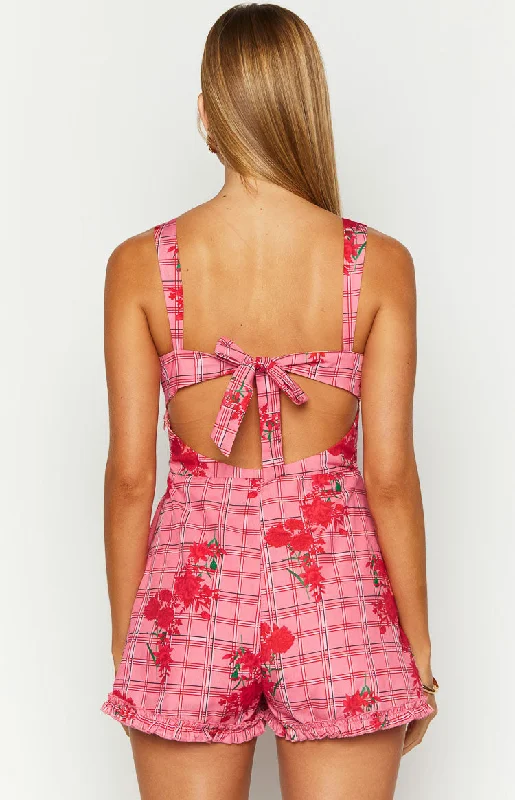 Elliot Pink Floral Playsuit