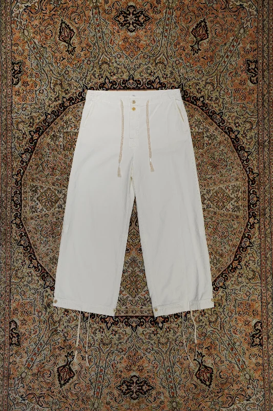 Wide Cuffed Trousers “Lives” (OFF WHITE)