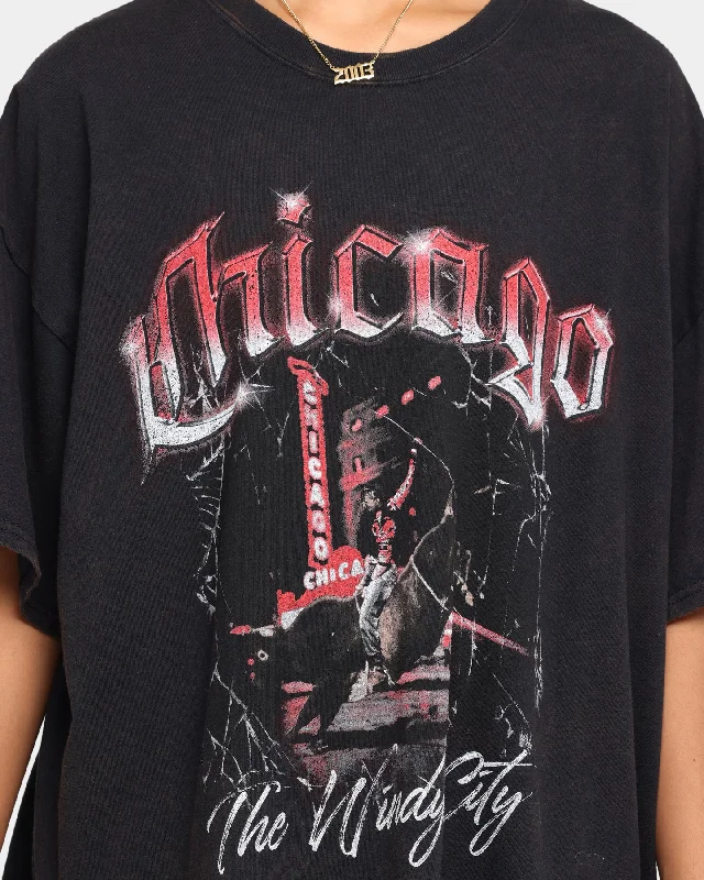 Goat Crew Chicago Vintage T-Shirt Black Wash