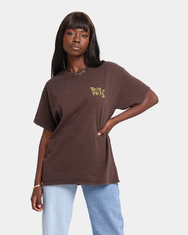 Goat Crew Racks Vintage T-Shirt Washed Brown