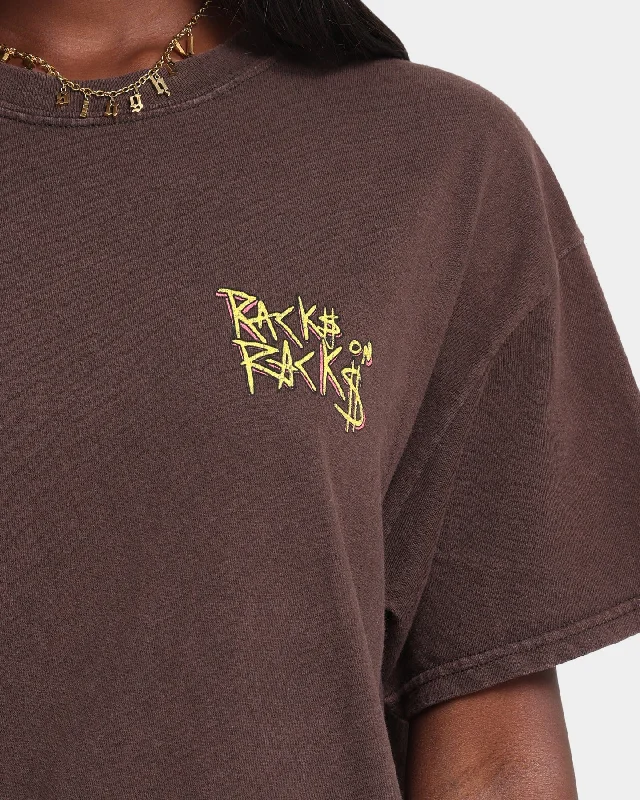 Goat Crew Racks Vintage T-Shirt Washed Brown