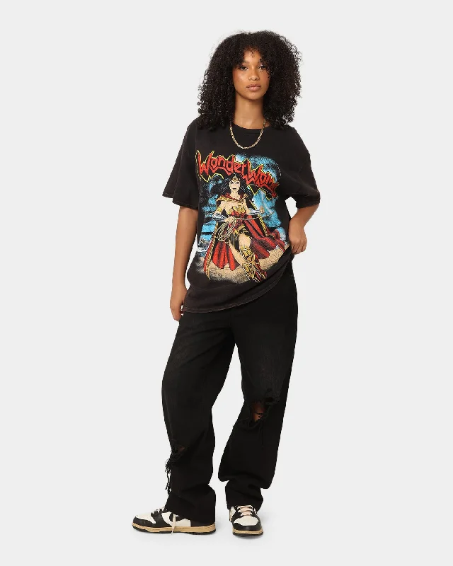 Goat Crew X DC Wonder Woman Metal Vintage T-Shirt Black Wash