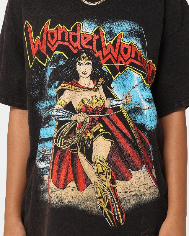 Goat Crew X DC Wonder Woman Metal Vintage T-Shirt Black Wash