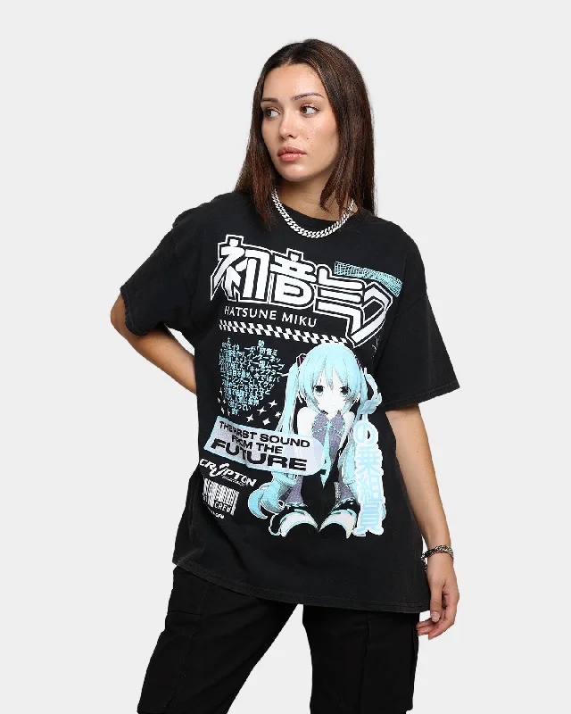 Goat Crew X Hatsune Miku Future Sound Vintage T-Shirt Washed Black