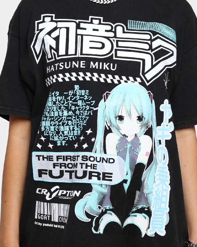 Goat Crew X Hatsune Miku Future Sound Vintage T-Shirt Washed Black