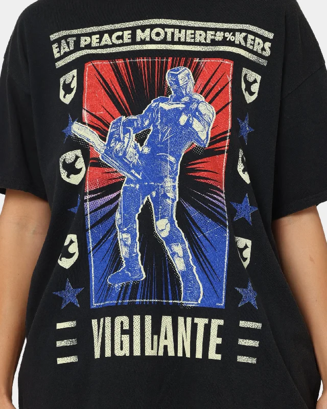 Goat Crew X Peacemaker Vigilante Vintage T-Shirt Washed Black