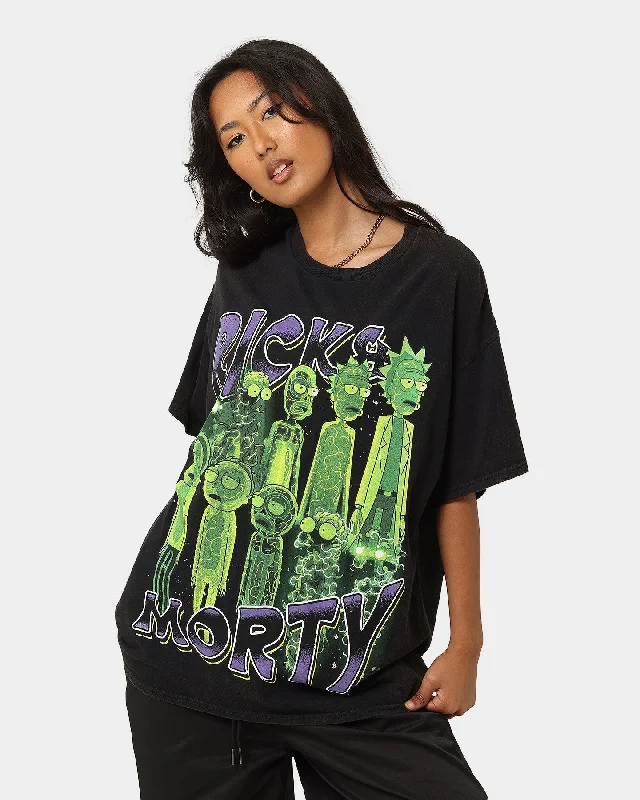 Goat Crew X Rick And Morty R&M Vintage T-Shirt Washed Black