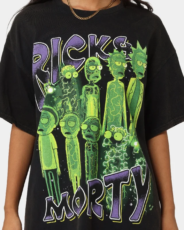 Goat Crew X Rick And Morty R&M Vintage T-Shirt Washed Black