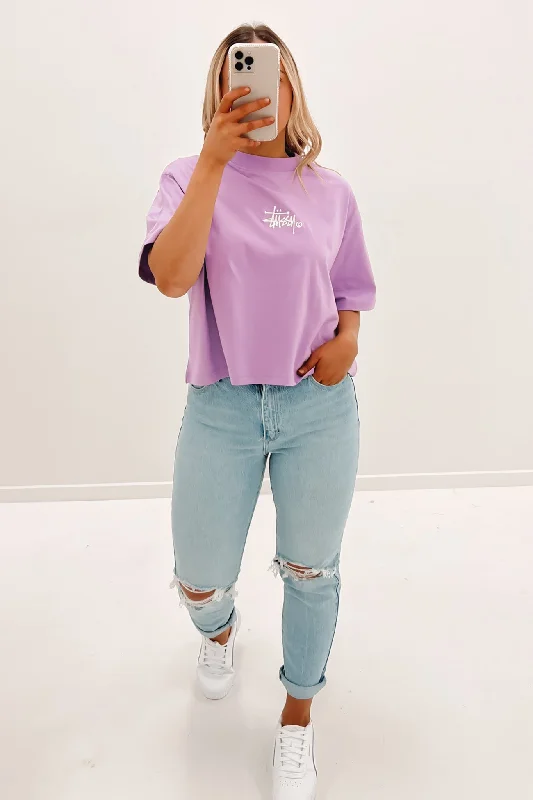 Graffiti Boxy Tee Lilac