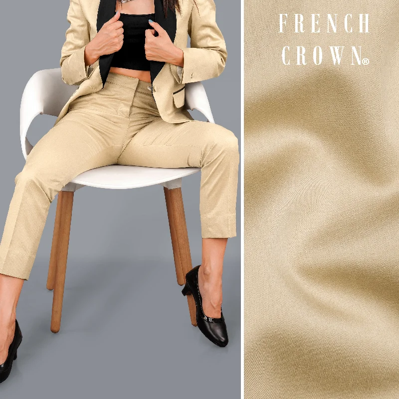 Hazelnut Cream Subtle Sheen Women's Pant