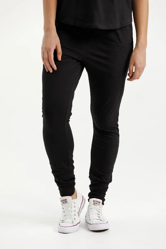 Homelee Apartment Pants - Black with Stormy Stripe X