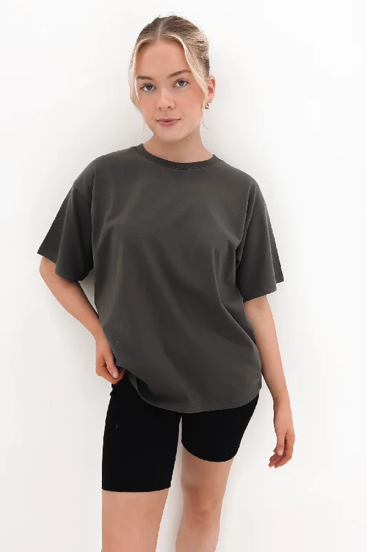 Koa Oversized Tee Charcoal