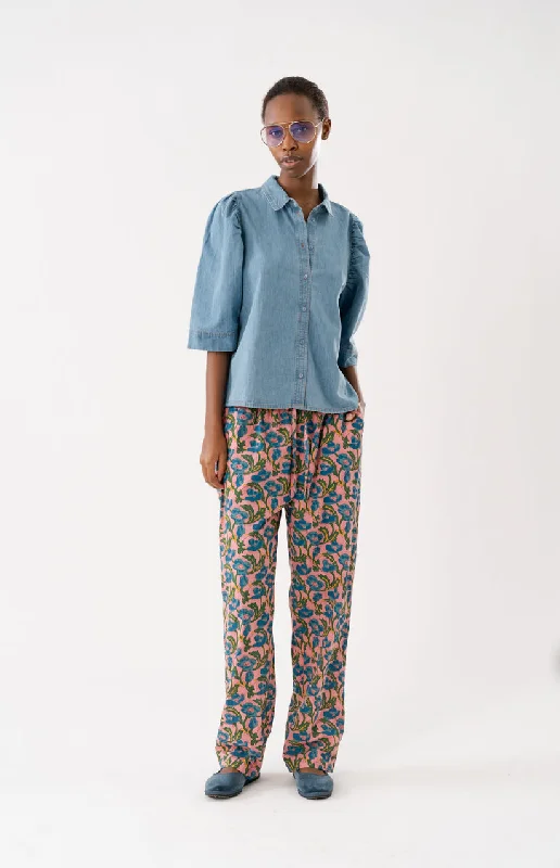 Lollys -  BillLL Pant - Pink Blue Floral