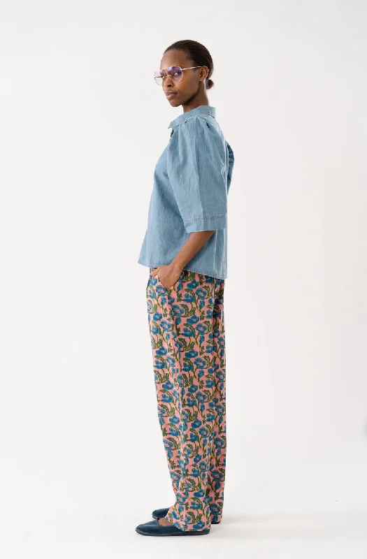 Lollys -  BillLL Pant - Pink Blue Floral