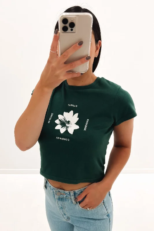 Love Me Not Hemp Mini Tee Mallard Green