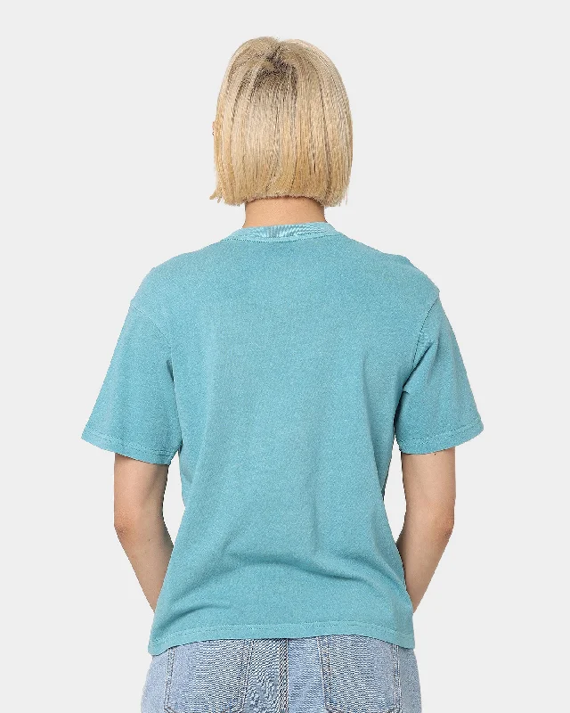 Majestic Athletic Women's Miami Dolphins Vintage NFL Logo T-Shirt Tonic Turquoise