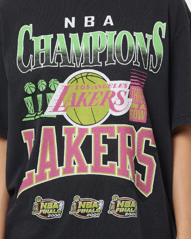 Mitchell & Ness Los Angeles Lakers '00-'02 Champions Neon Vintage T-Shirt Faded Black