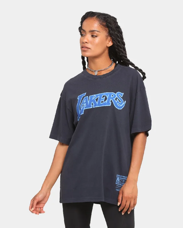 Mitchell & Ness Los Angeles Lakers Blues Wordmark Vintage T-Shirt Black