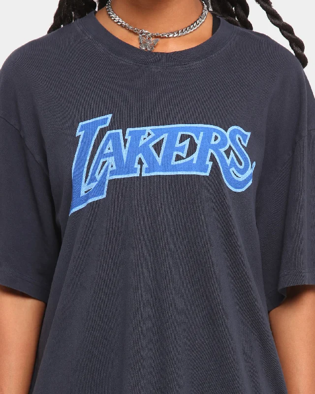 Mitchell & Ness Los Angeles Lakers Blues Wordmark Vintage T-Shirt Black