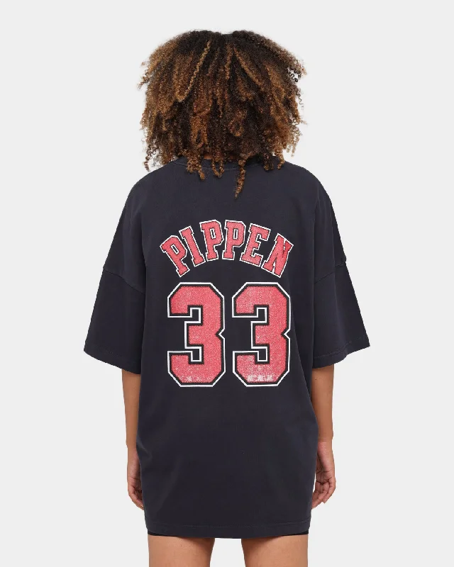 Mitchell & Ness Scottie Pippen Oversized Vintage T-Shirt Faded Black